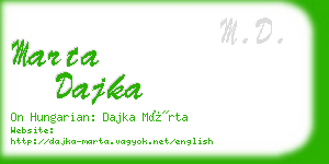 marta dajka business card